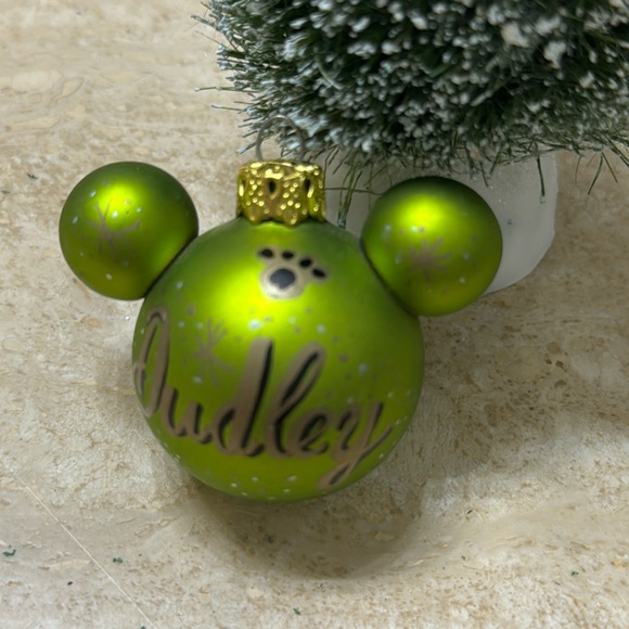 Disney Mickey Mouse Ornament “Dudley” + Paw Print - Picture 3 of 4